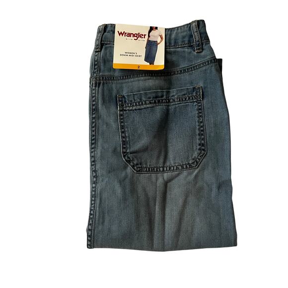 Wrangler Women's Midi Denim Skirt (Size 2) - NWT - Picture 8 of 8